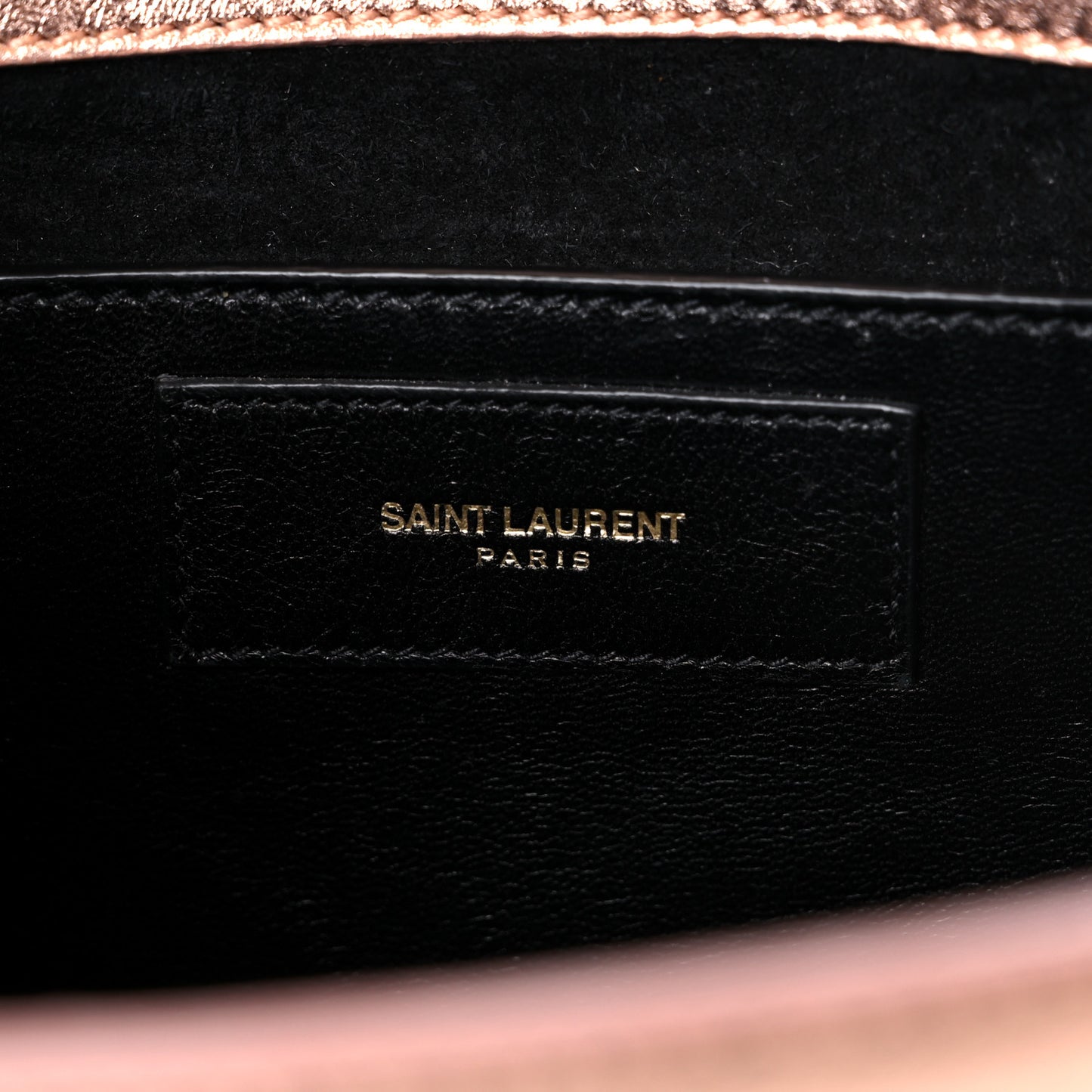 Metallic Calfskin Small Betty Rose Gold