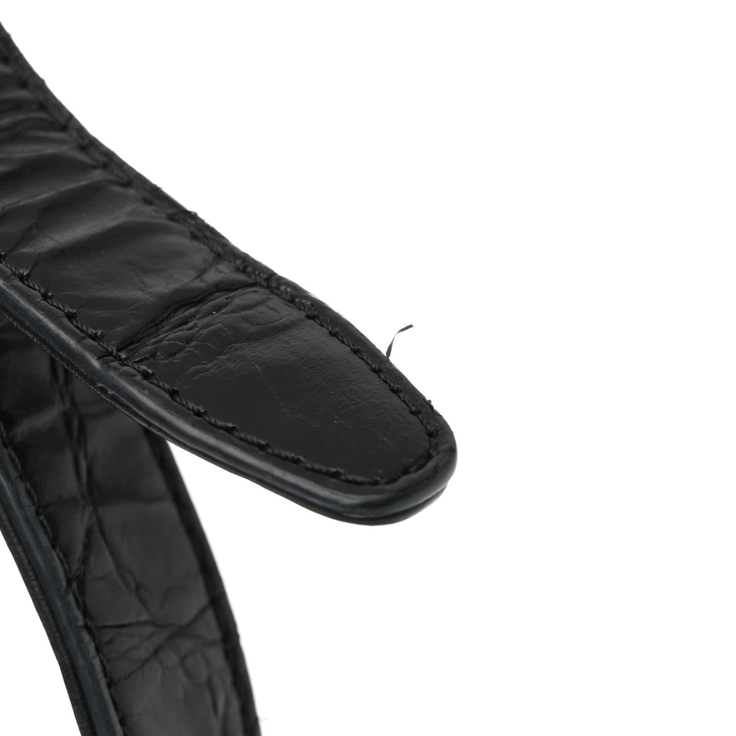 Calfskin Crocodile Embossed Graffiti Cocodile Medium Boy Flap Black Gold