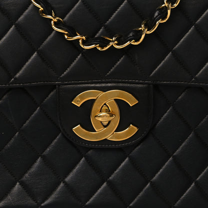Chanel Lambskin Quilted Jumbo Single Flap Black 8 of 10