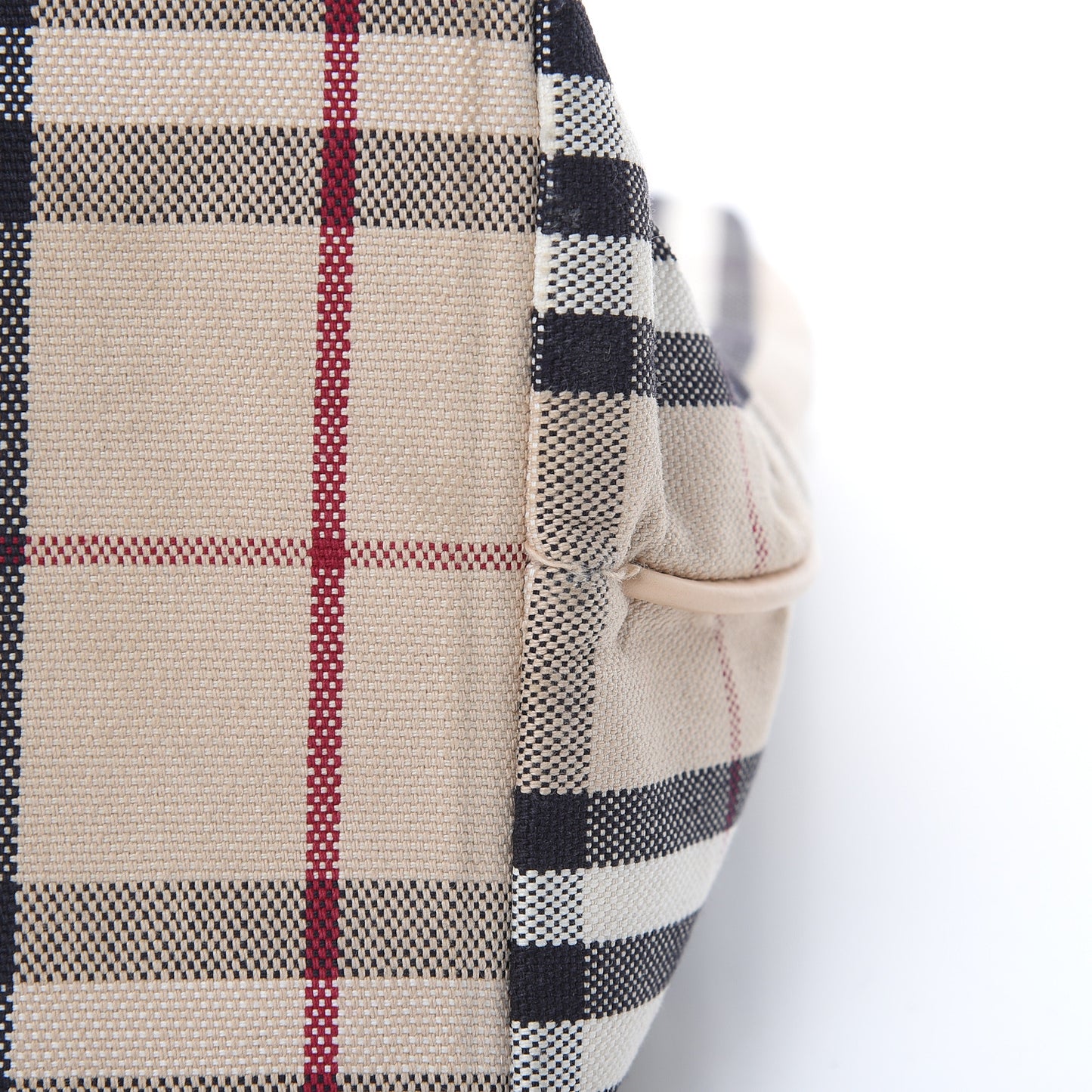 Canvas House Check Front Pocket Tote Beige
