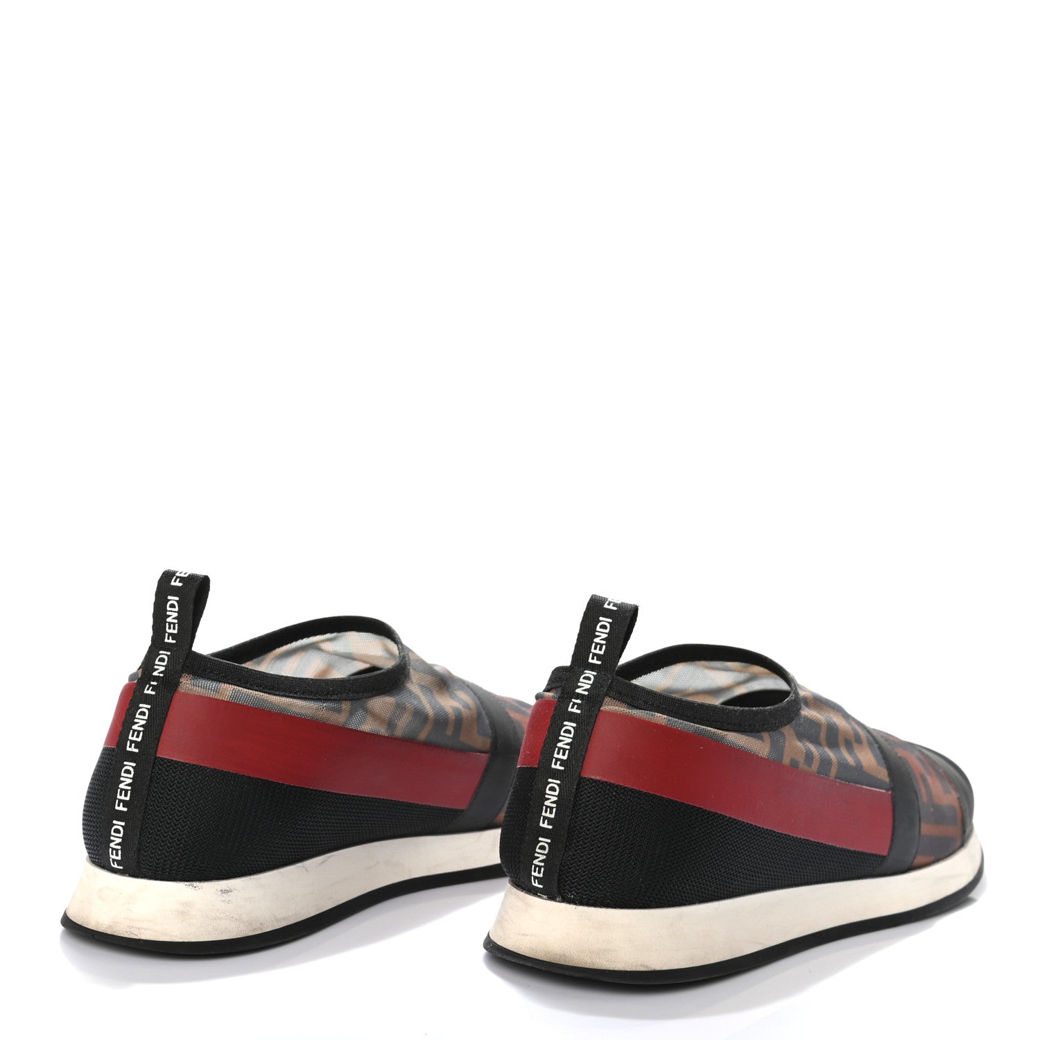 Fendi Technical Mesh FF Sneakers 38 Tobacco Red 4 of 7