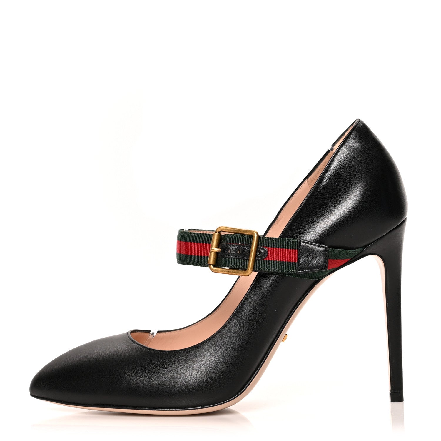Gucci Malaga Kid Sylvie High Heel Pumps 39.5 Black 1 of 8