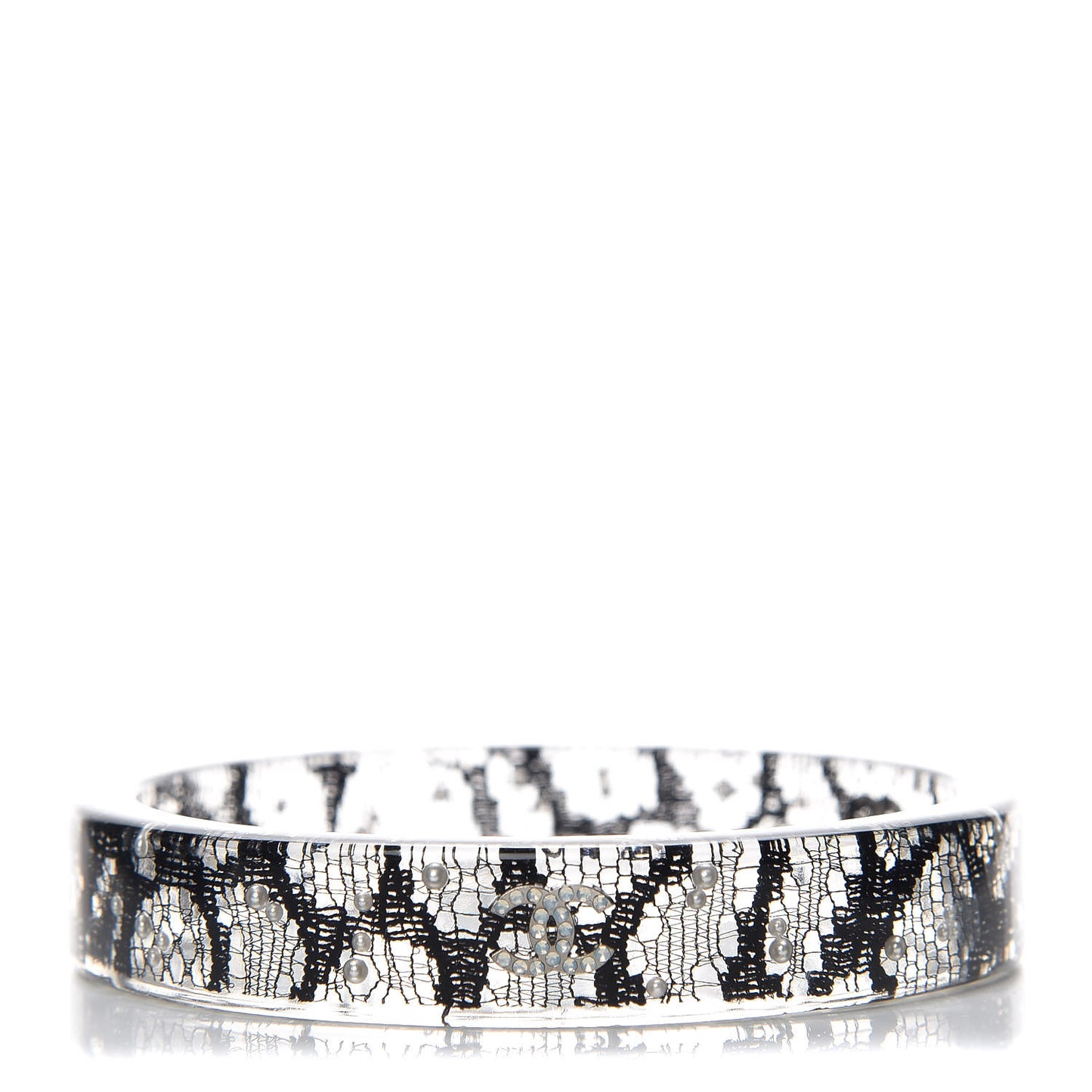 Resin Lace CC Bangle Transparent