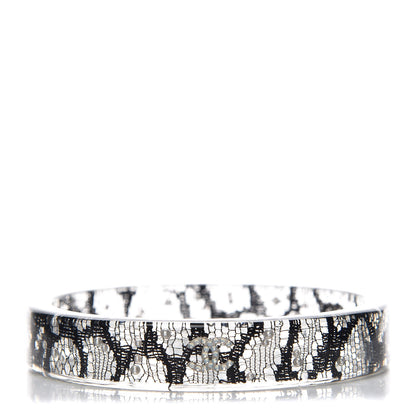 Chanel Resin Lace CC Bangle Transparent 1 of 4