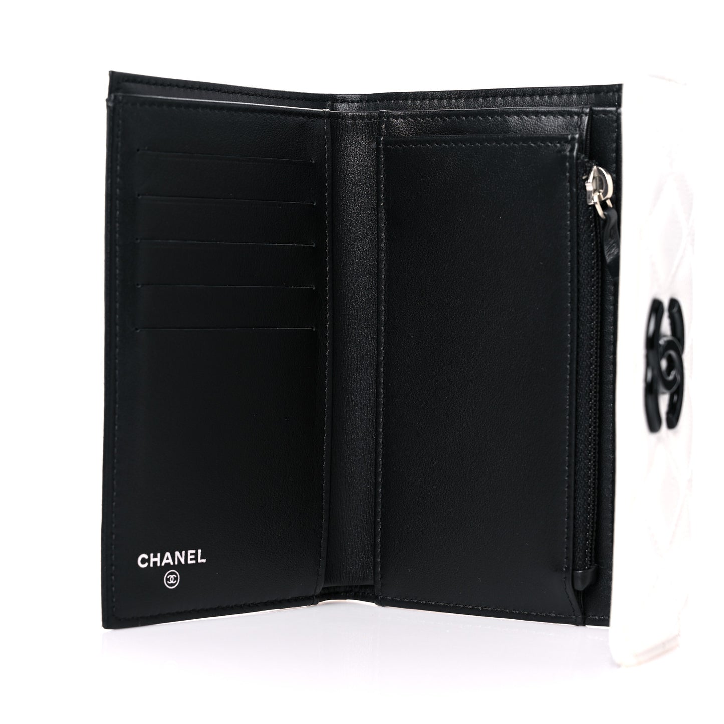 Caviar Quilted My Everything Flap Wallet White