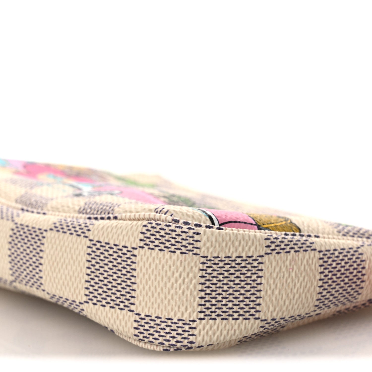 Louis Vuitton Damier Azur 2021 Christmas Animation Hollywood Mini Pochette Accessories Fuchsia Fuchsia 10 of 10