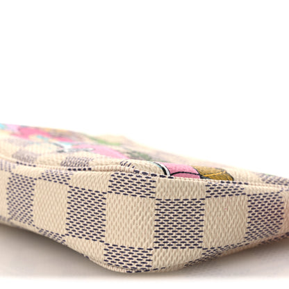 Louis Vuitton Damier Azur 2021 Christmas Animation Hollywood Mini Pochette Accessories Fuchsia Fuchsia 10 of 10