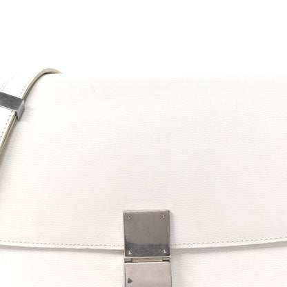 Celine Liege Calfskin Medium Classic Box Flap Bag White 8 of 12