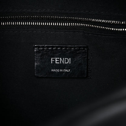 Fendi Vitello Dolce Crystal Flowerland Croc Tail Mini Backpack Black 6 of 22