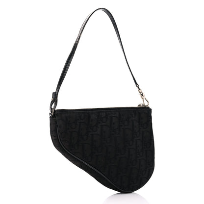 Christian Dior Oblique Monogram Mini Saddle Pochette Black 3 of 18