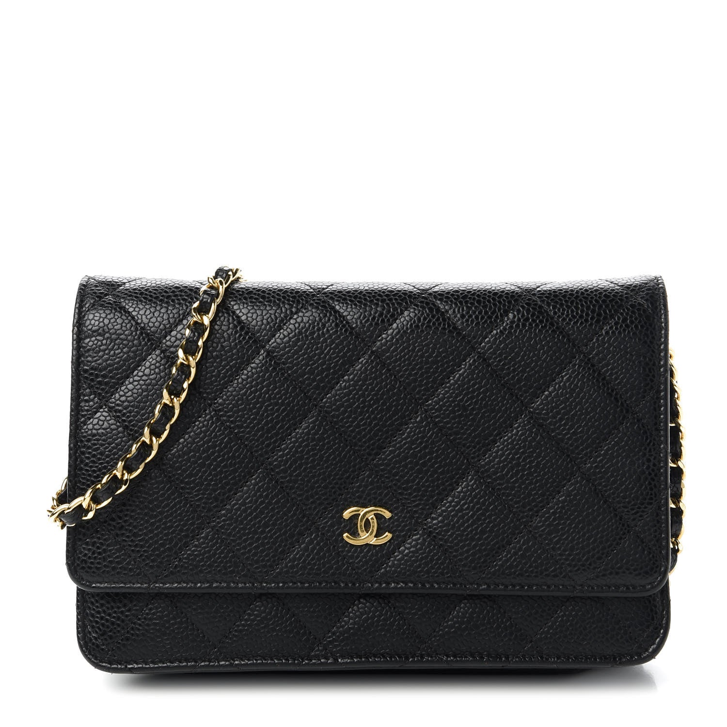 Chanel Caviar Quilted Wallet On Chain WOC Black 1 of 12