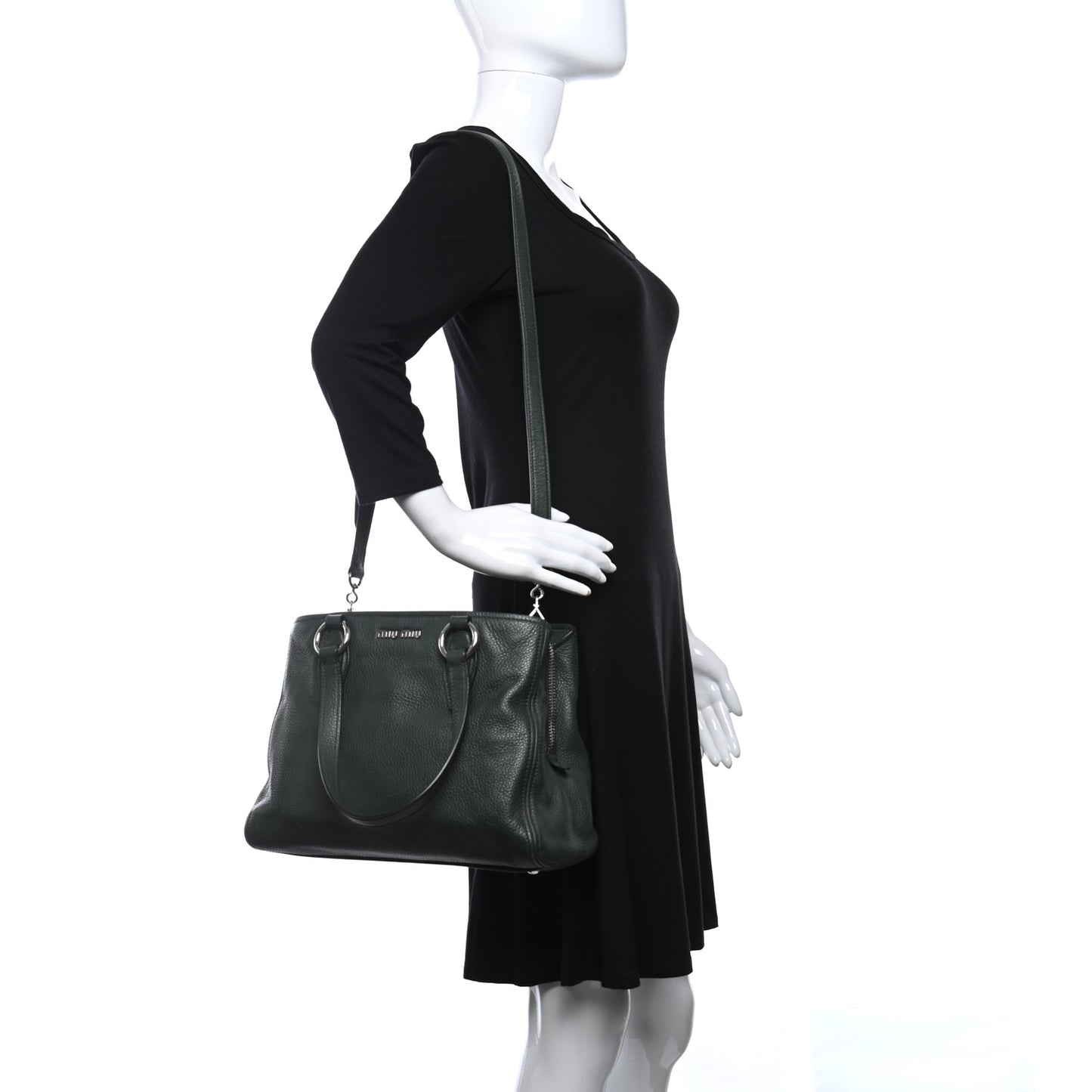 Goatskin Madras Zip Tote Green