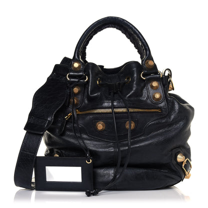 Balenciaga Agneau Giant 21 Gold Hardware Pompon Black 1 of 13