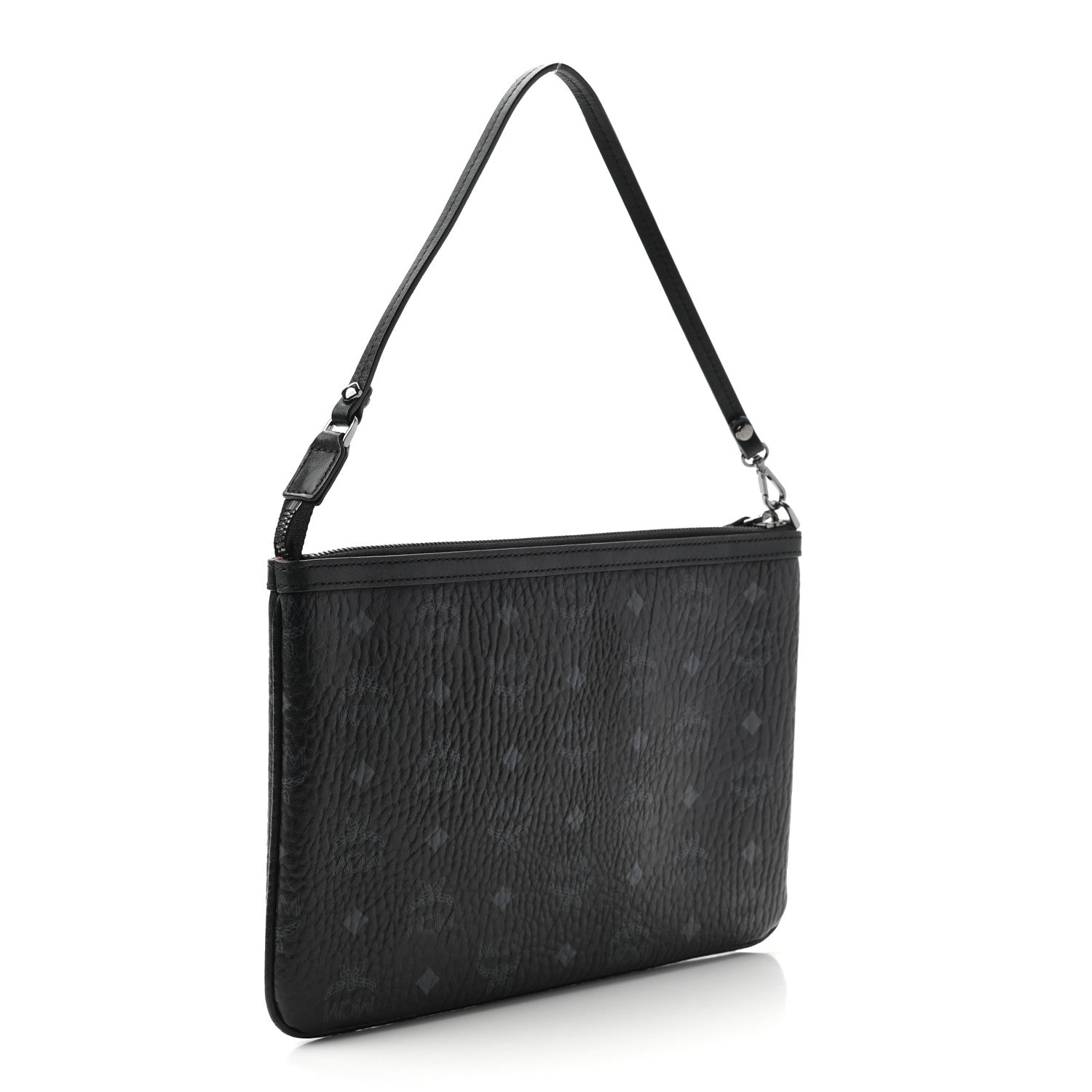 MCM Visetos Galaxy Shopper Tote Pouch Black 3 of 7