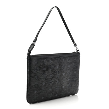 MCM Visetos Galaxy Shopper Tote Pouch Black 3 of 7