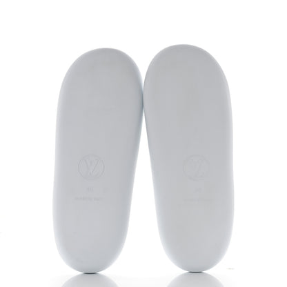 Louis Vuitton Rubber Monogram Embossed Sunbath Flat Mule 40 White 5 of 8