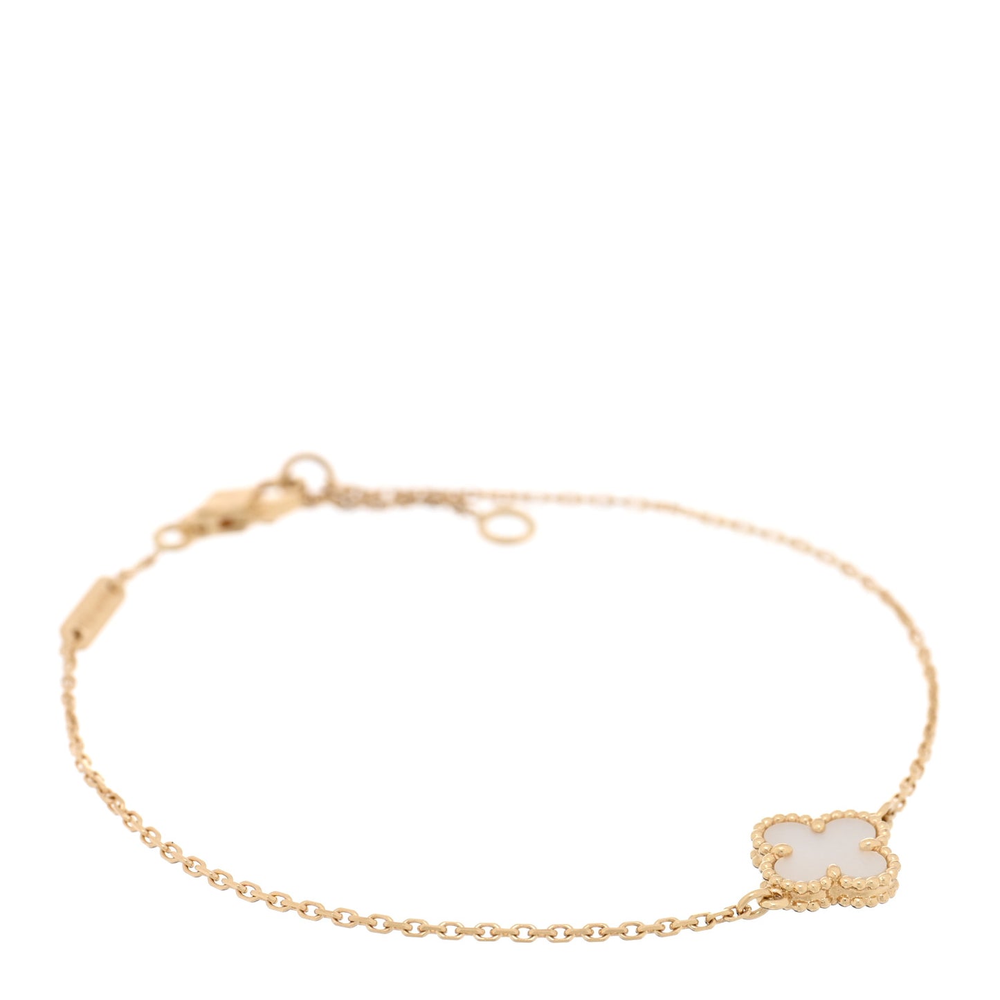 18K Yellow Gold Mother of Pearl Sweet Alhambra Bracelet