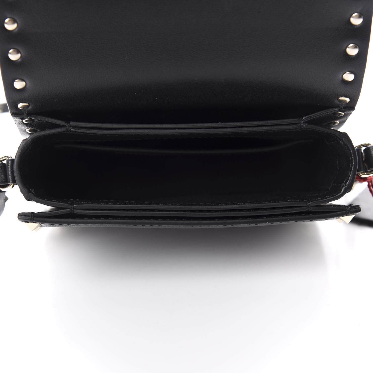Valentino Garavani Vitello Rockstud Flap Crossbody Bag Black 5 of 9