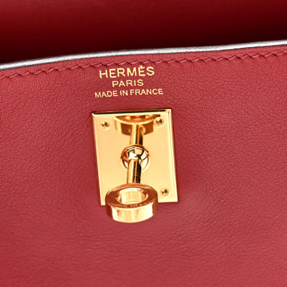 Hermes Swift Kelly Retourne 25 Rouge Grenat 6 of 11