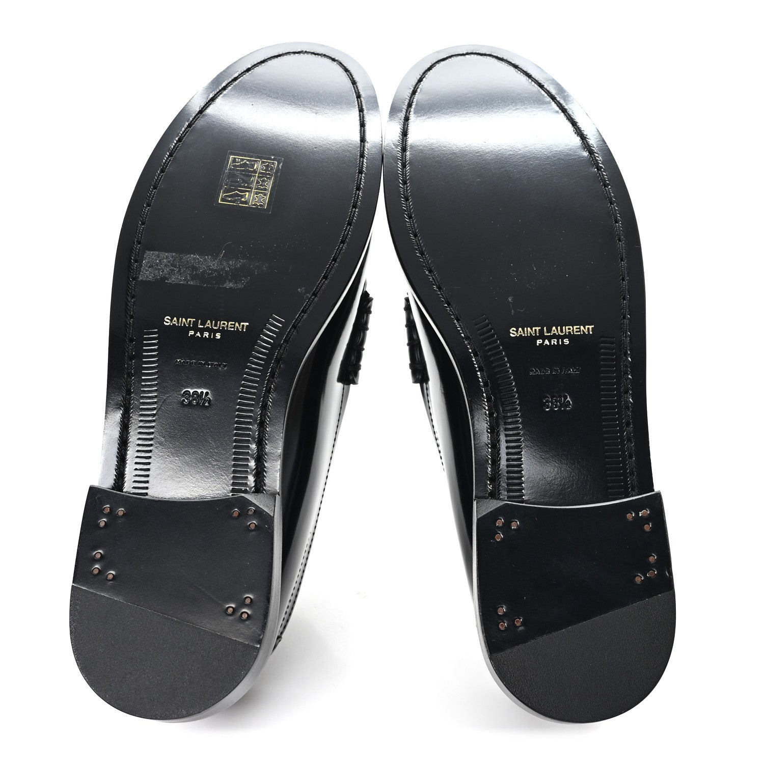 Saint Laurent Magnum Lux Chunky Le Loafer Penny Slippers 38.5 Black 6 of 10