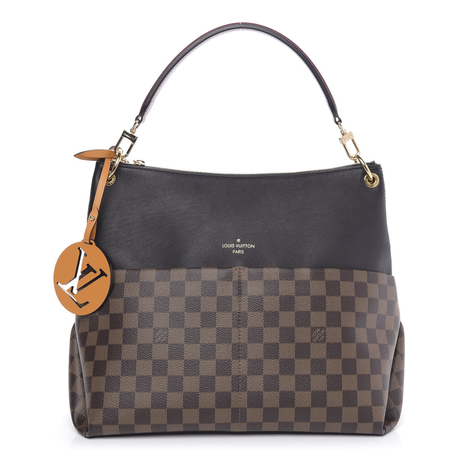 Louis Vuitton Damier Ebene Calfskin Maida Black 1 of 13