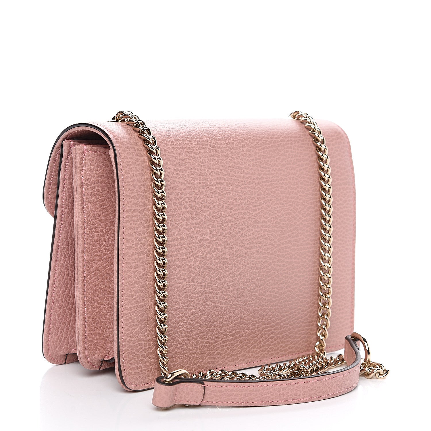 Gucci Dollar Calfskin Small Interlocking G Shoulder Bag Soft Pink 2 of 8