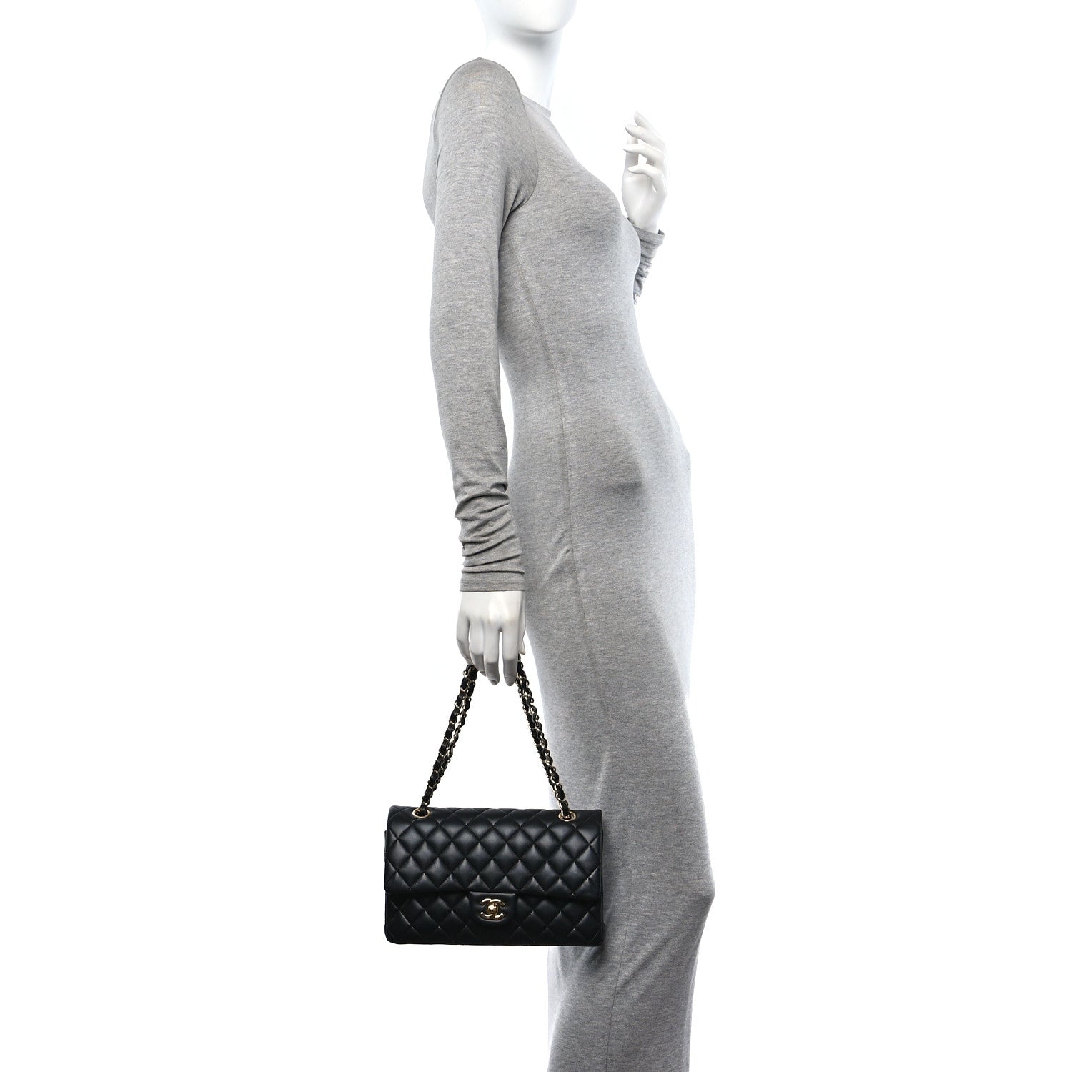 Chanel Lambskin Quilted Medium Double Flap Black 2 of 11