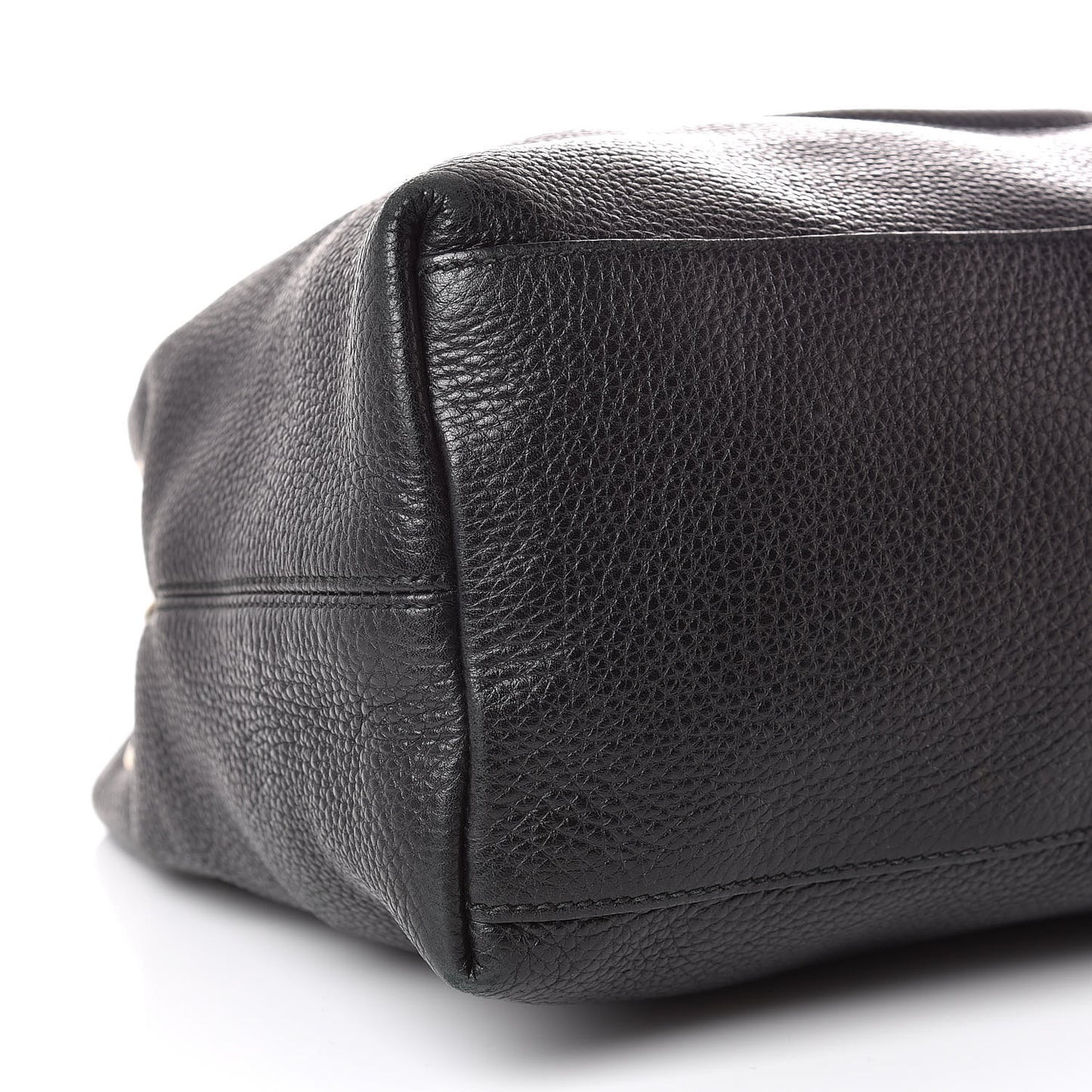 Pebbled Calfskin Medium Soho Chain Shoulder Bag Black