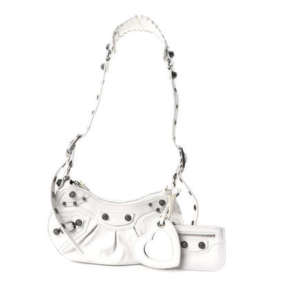 Balenciaga Agneau Arena Le Cagole Shoulder Bag XS Optic White 3 of 11