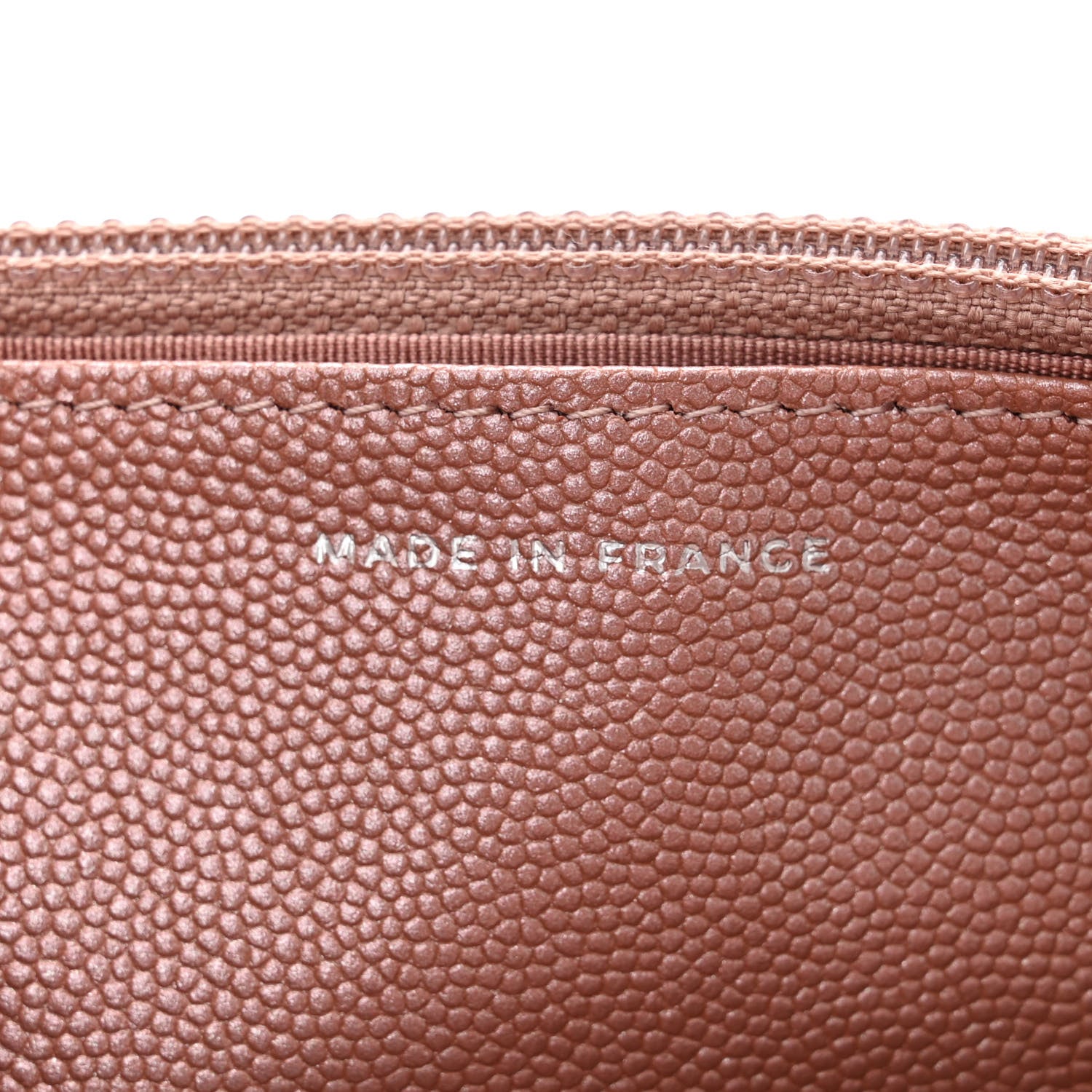 Chanel Metallic Caviar Chevron Quilted Vintage Mademoiselle Wallet On Chain WOC Pink 7 of 12