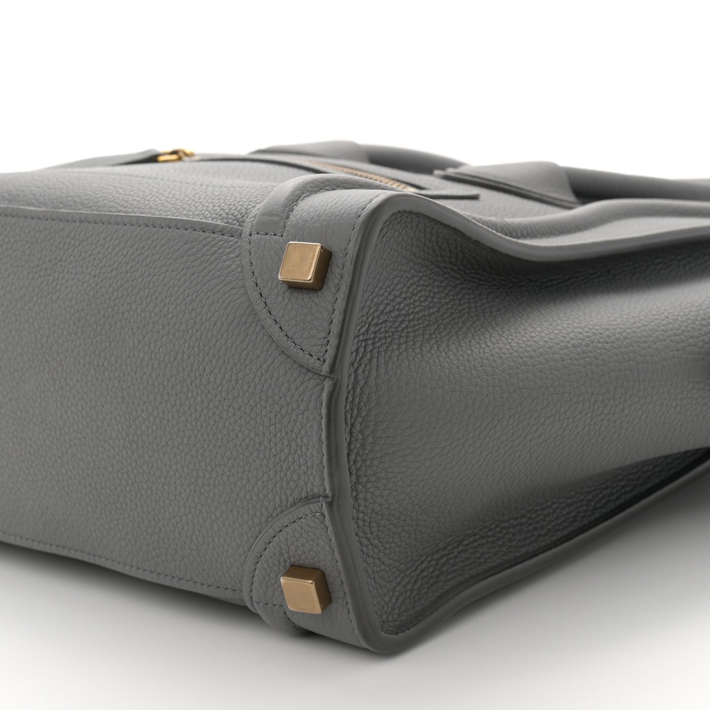 Baby Drummed Calfskin Micro Luggage Kohl