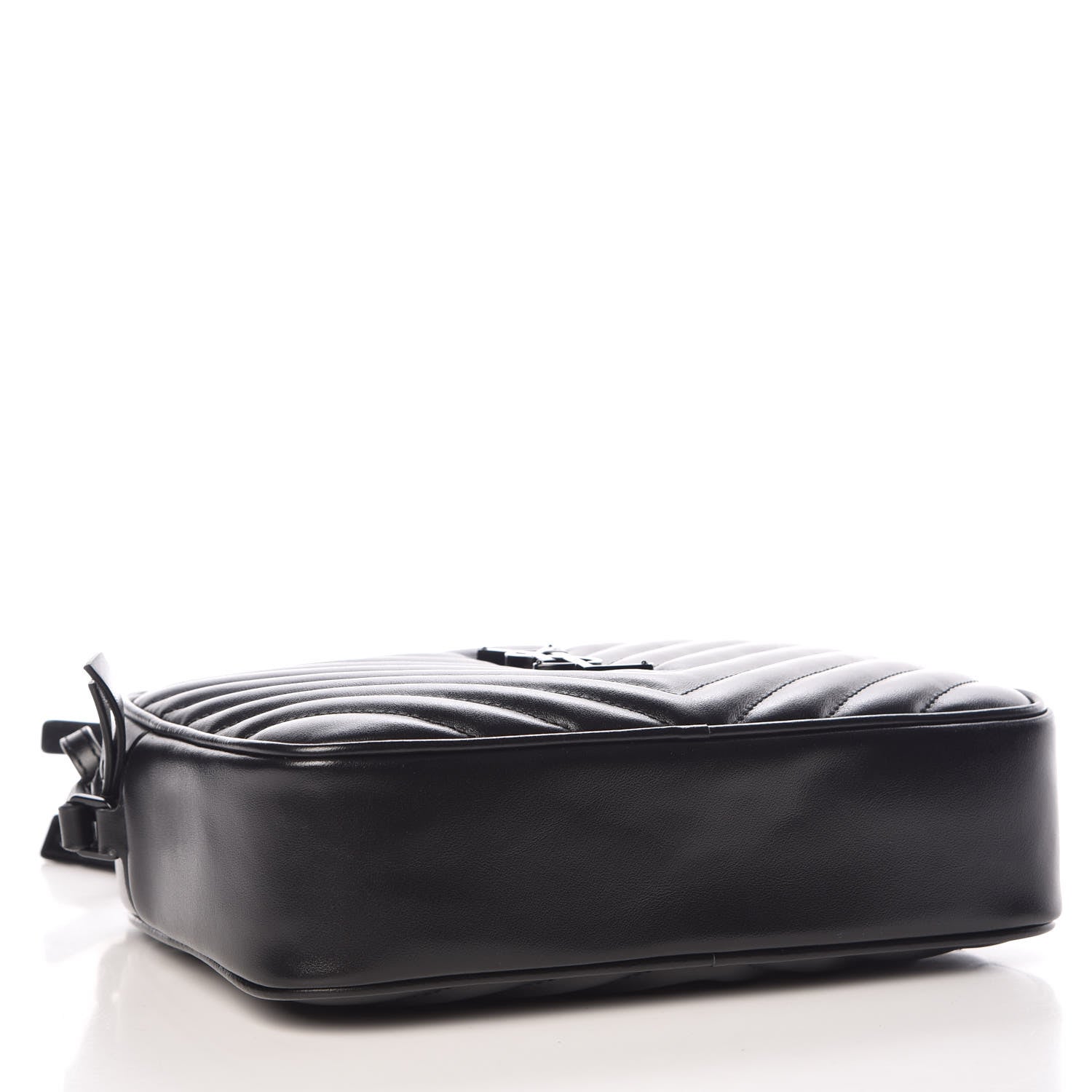 Saint Laurent Calfskin Matelasse Monogram Lou Camera Bag Black 4 of 11