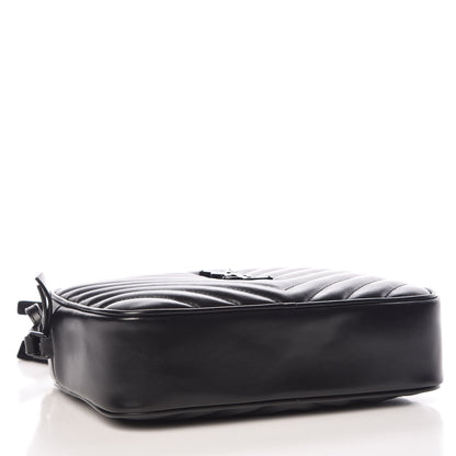 Saint Laurent Calfskin Matelasse Monogram Lou Camera Bag Black 4 of 11
