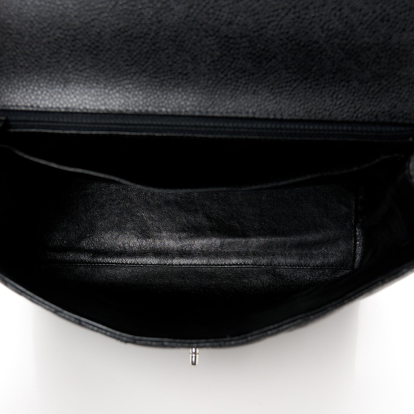 Caviar Quilted Jumbo Kelly Flap Black