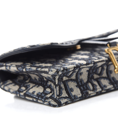 Christian Dior Oblique Saddle Belt Bag Blue 6 of 11