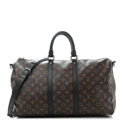 Louis Vuitton Monogram Macassar Keepall Bandouliere 45 1 of 19