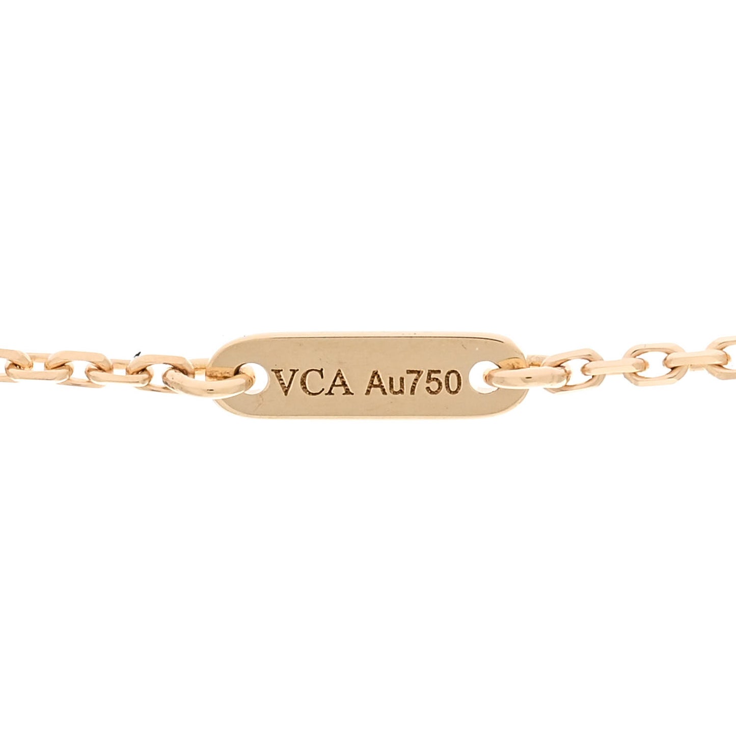 18K Yellow Gold Mother of Pearl Sweet Alhambra Pendant Necklace