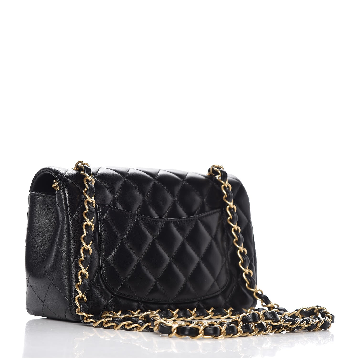 Chanel Lambskin Quilted Mini Rectangular Flap Black 3 of 9
