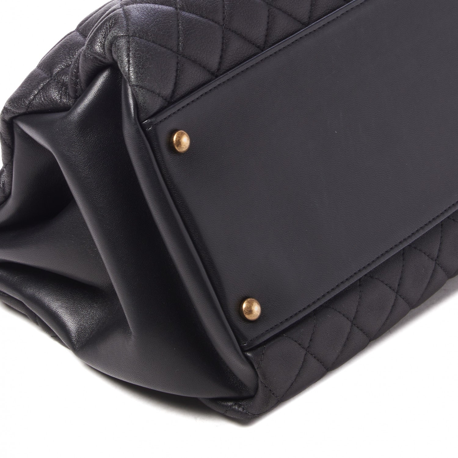 Chanel Lambskin Quilted Large Just Mademoiselle Bowling Bag Black 6 of 8