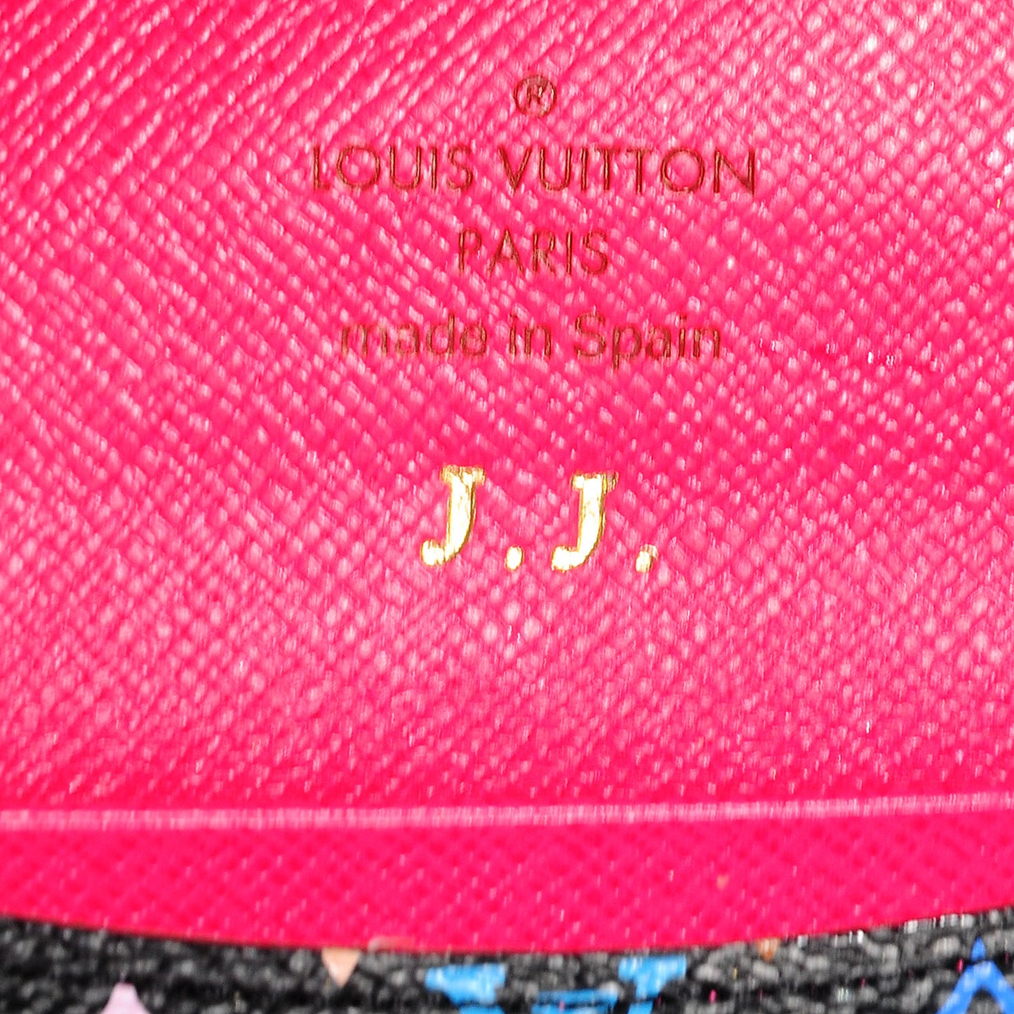 Monogram Multicolor Business Card Holder Black Grenade