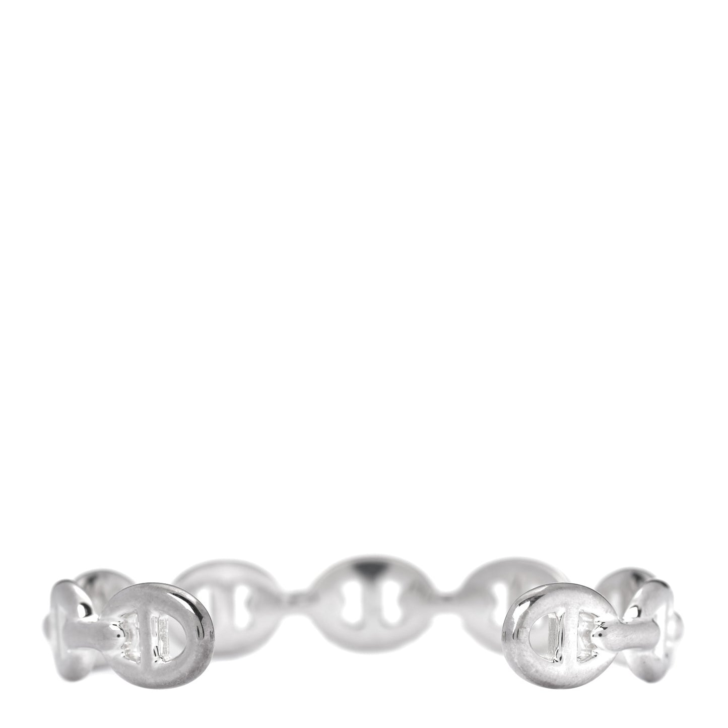 Sterling Silver MM Chaine d'Ancre Enchainee Cuff Bracelet SH