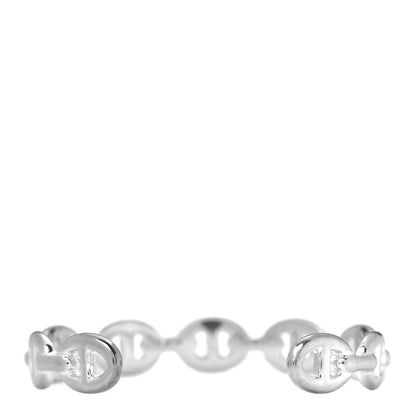 Hermes Sterling Silver MM Chaine d'Ancre Enchainee Cuff Bracelet SH 2 of 5