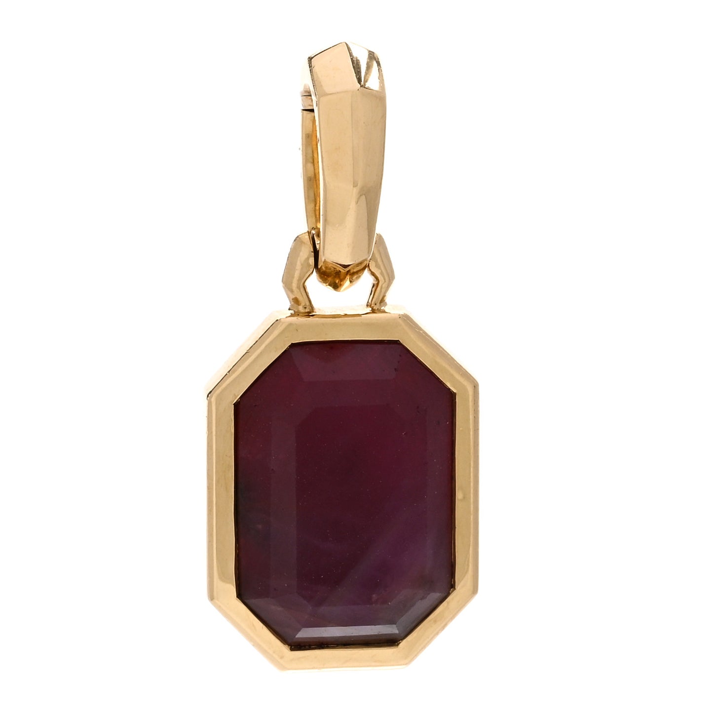 18K Yellow Gold Ruby Love Amulet Pendant