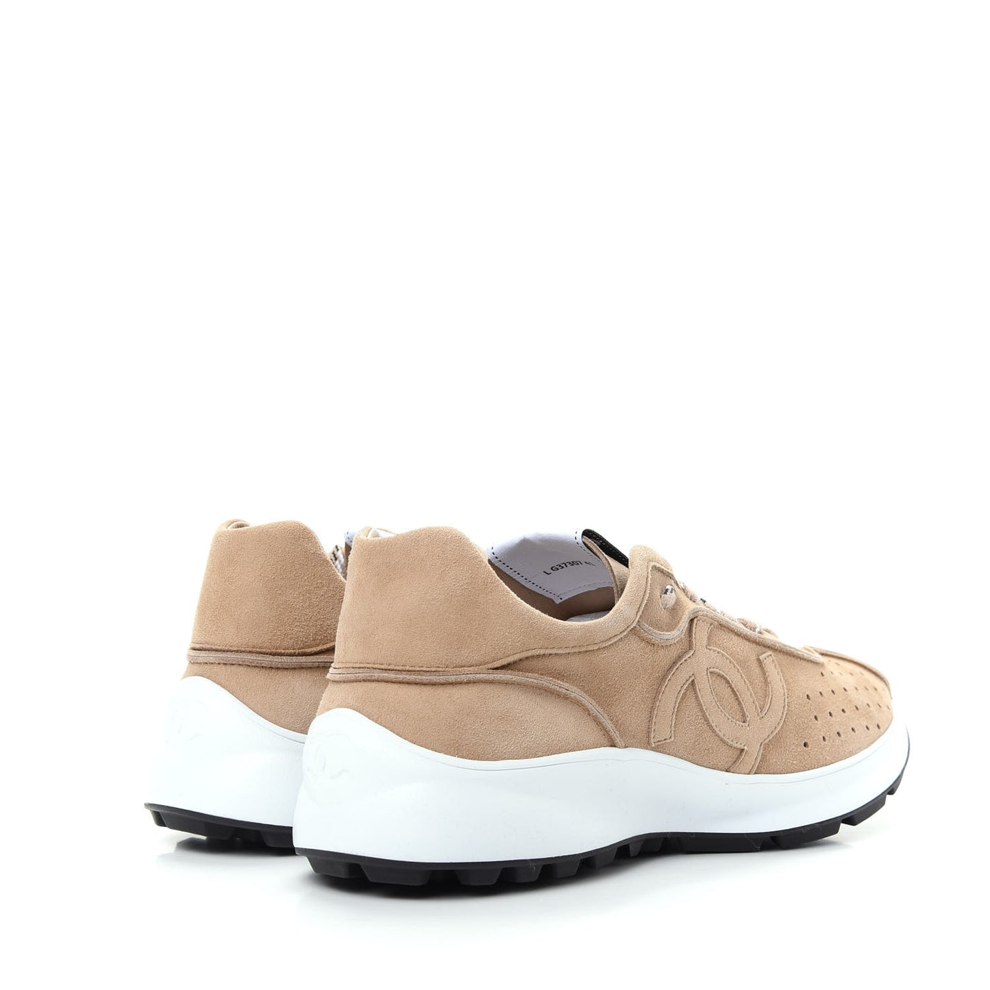 Suede Goatskin CC Sneakers 41 Dark Beige