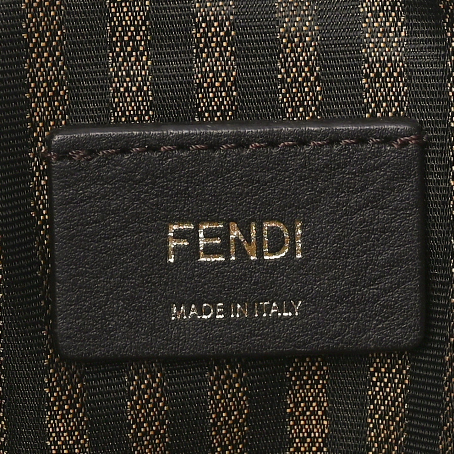 X SARAH COLEMAN Fabric Jacquard FF Vertigo Pochette Tobacco Moro Black