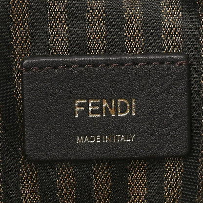 Fendi X SARAH COLEMAN Fabric Jacquard FF Vertigo Pochette Tobacco Moro Black 6 of 10