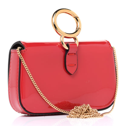 Fendi Vitello Vernice Mou Nano Baguette Charm Rosso Cardinale 3 of 7