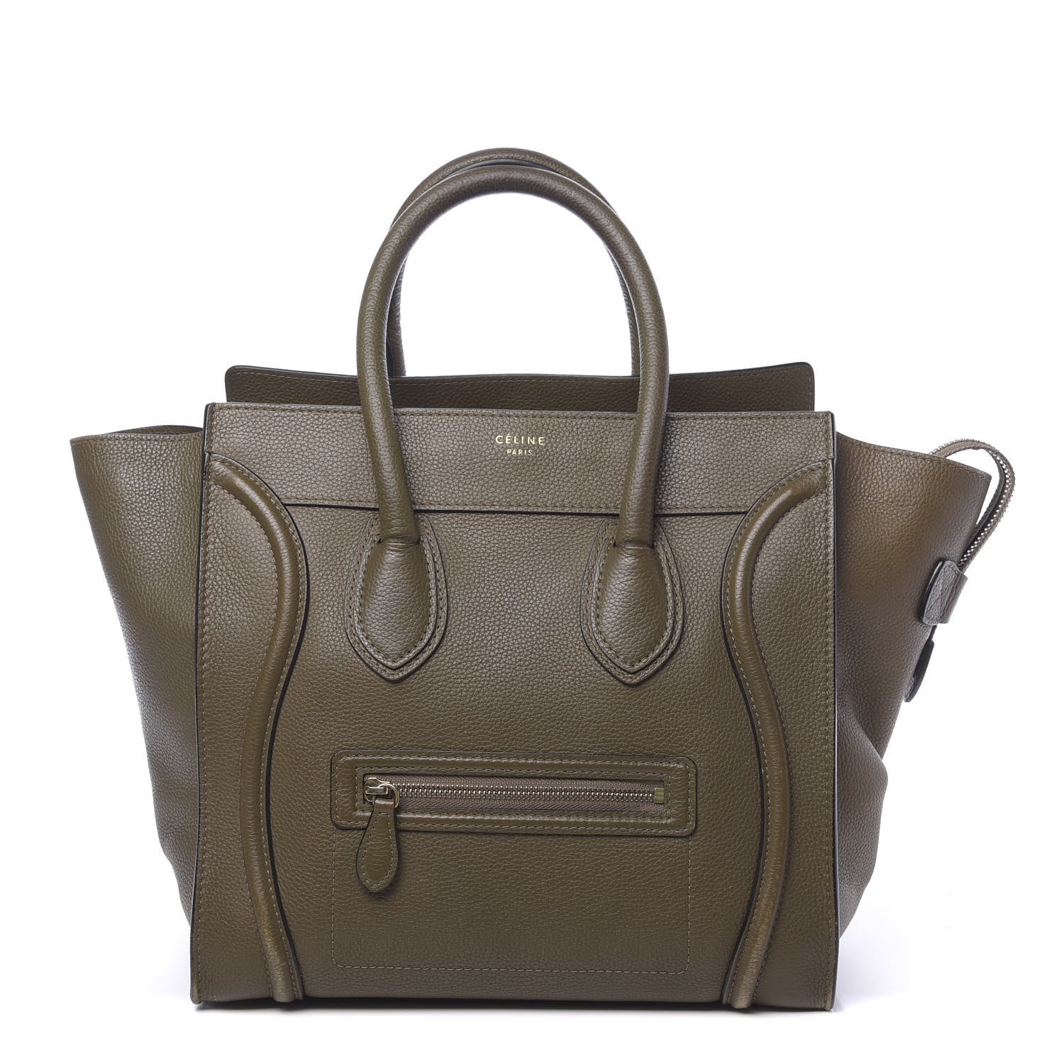 Celine Drummed Calfskin Mini Luggage Jungle 1 of 18