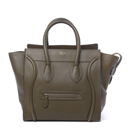 Celine Drummed Calfskin Mini Luggage Jungle 1 of 18