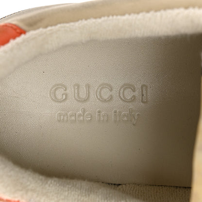 Gucci Nubuck Web Mens Screener Sneakers 8 Dusty Milk Bright Splash Dusty Orange 6 of 9